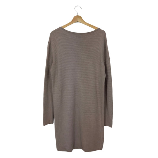Aritzia Wilfred Long Sleeve Knit Sweater Dress Taupe Brown
