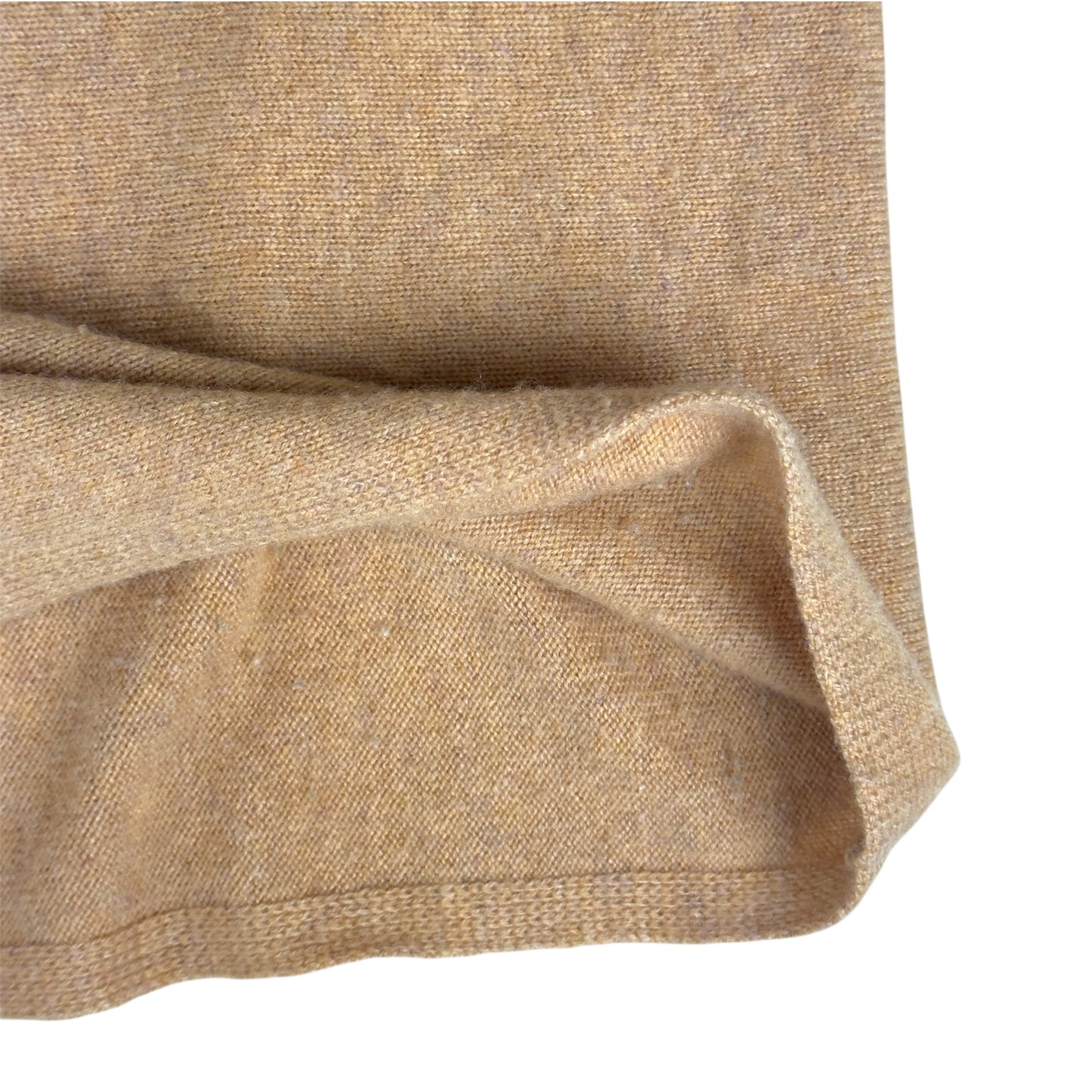 Garnet Hill 100% Cashmere Sweater Camel Tan Pullover Long Sleeve Soft Knit