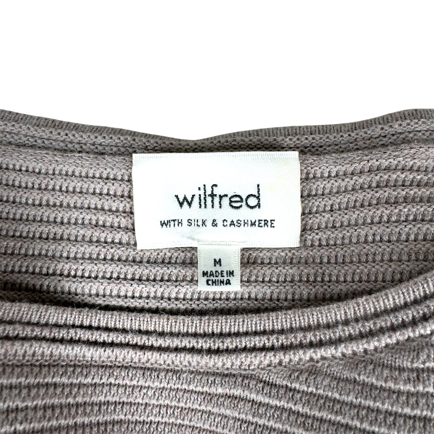 Aritzia Wilfred Long Sleeve Knit Sweater Dress Taupe Brown