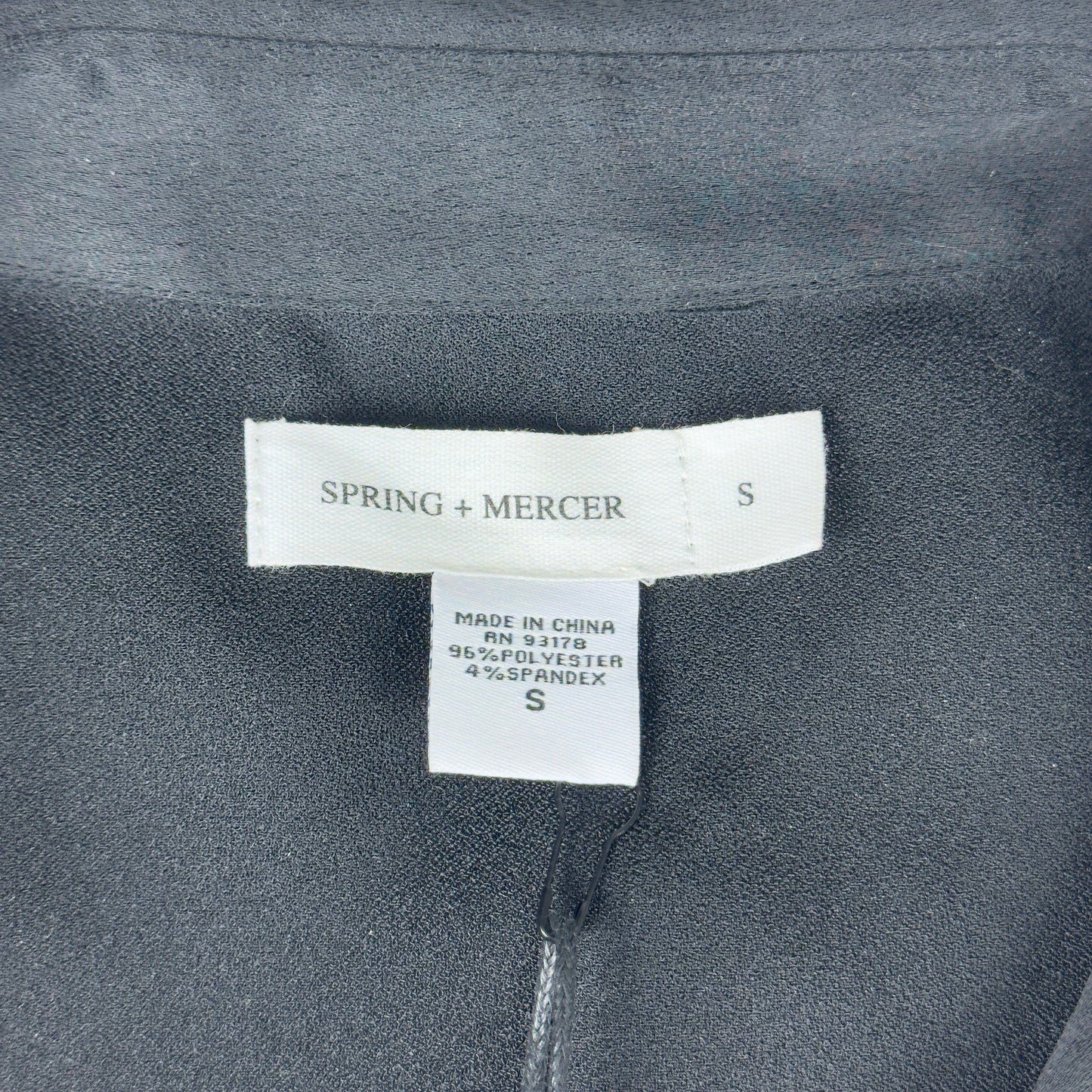 Spring + Mercer Black Wrap Mini Dress