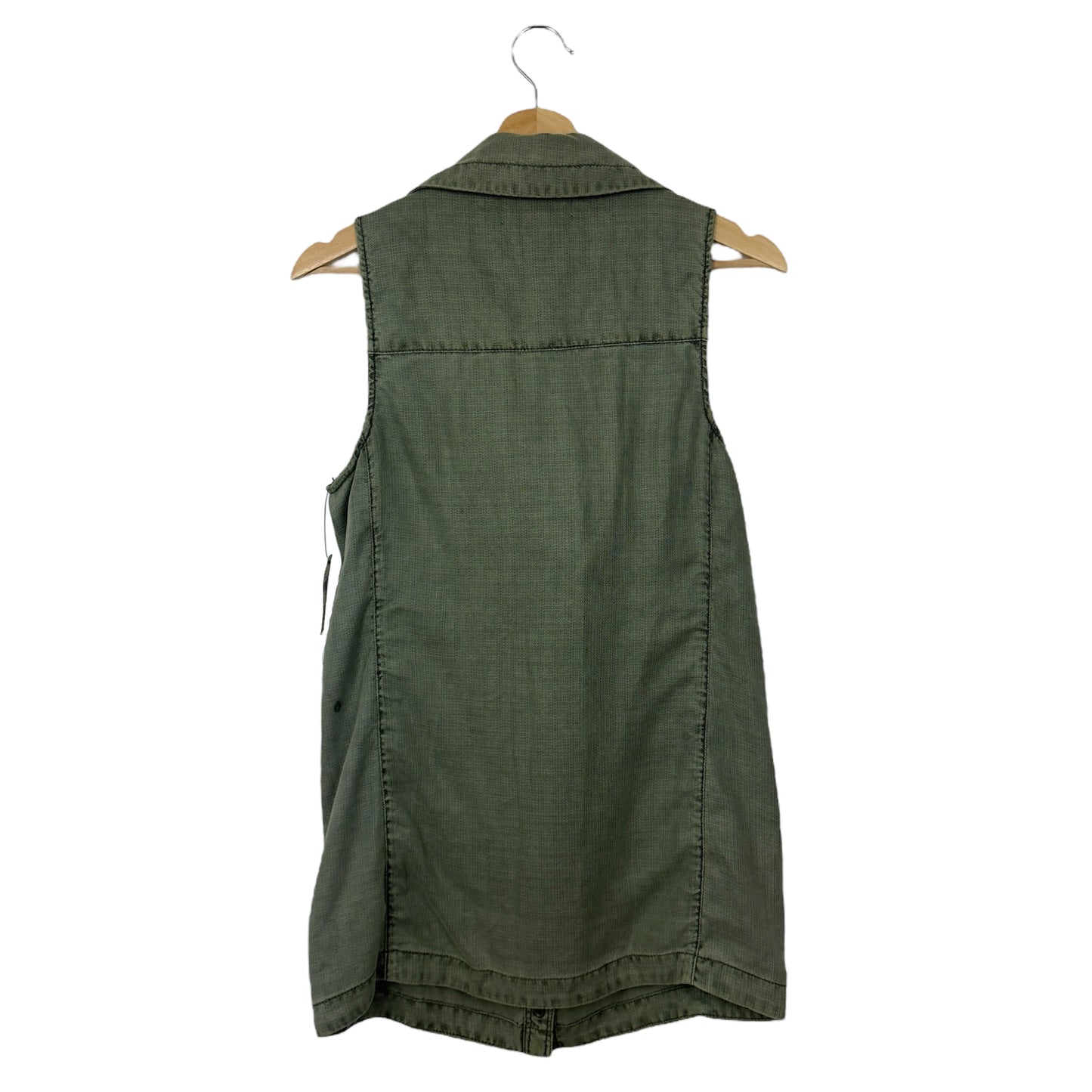 Marrakech Olive Green Sleeveless Utility Vest