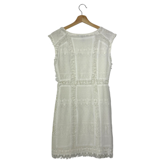 BCBGMAXAZRIA White Lace Sheath Dress