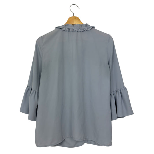 Karl Lagerfeld Blouse with Bell Sleeves and Ruffle Detail