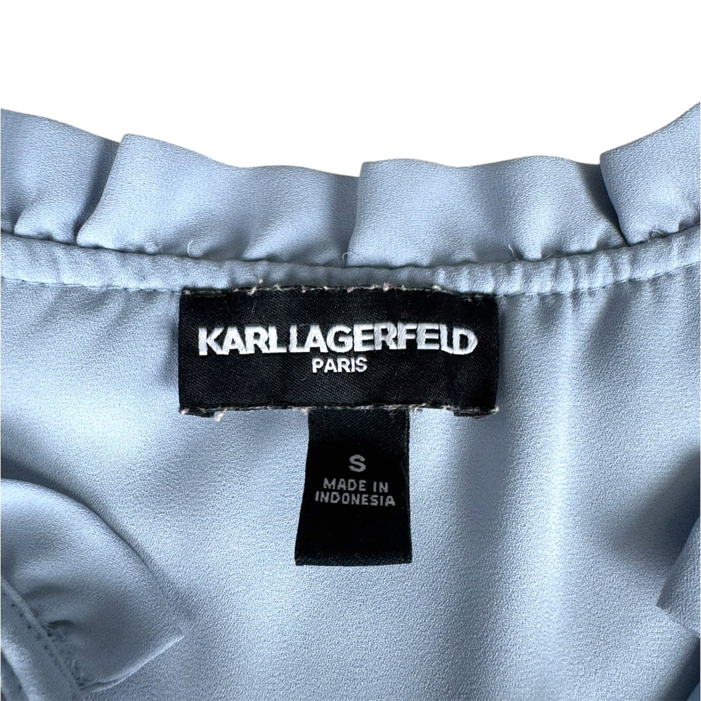 Karl Lagerfeld Blouse with Bell Sleeves and Ruffle Detail