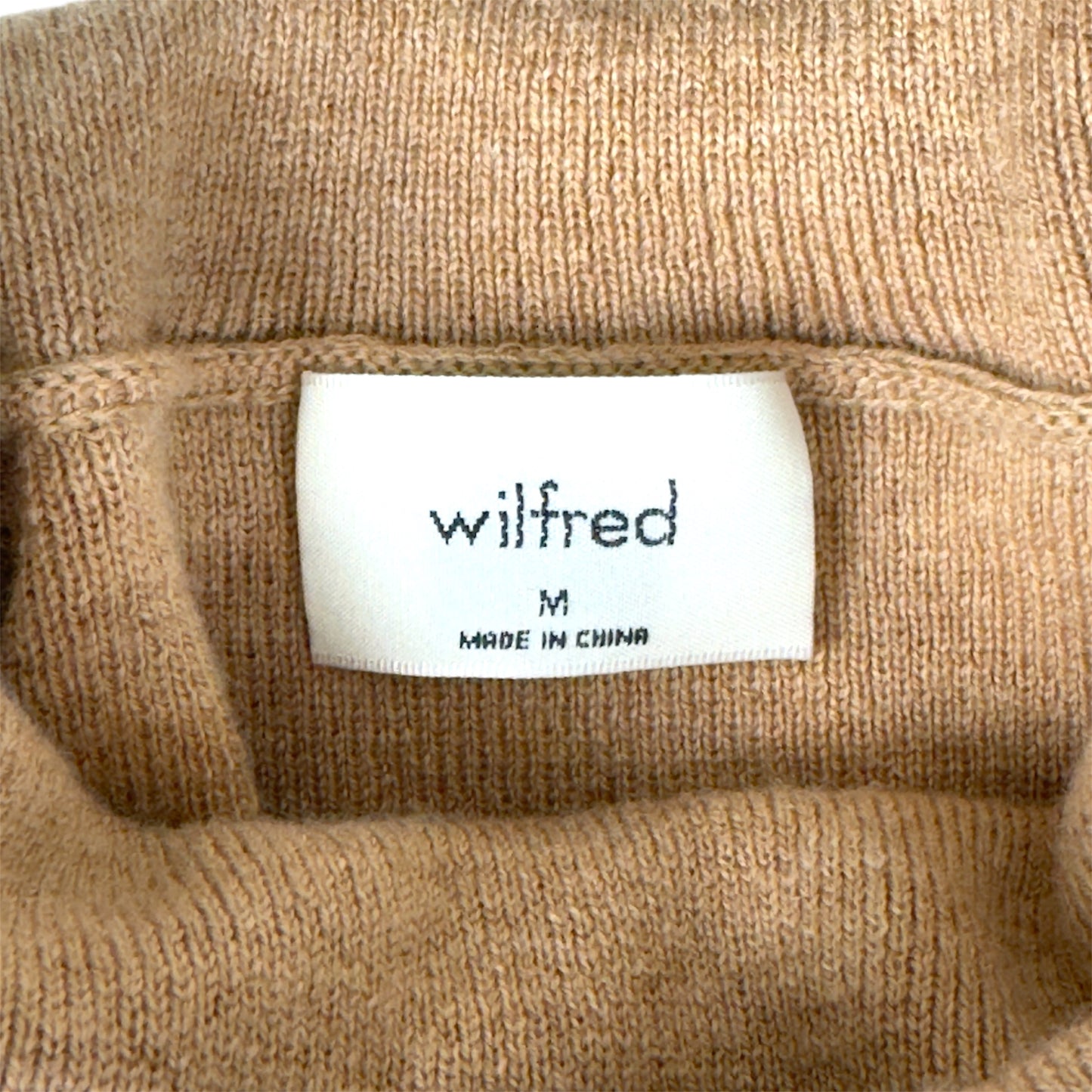 Wilfred Cropped Turtleneck Sweater Camel Brown