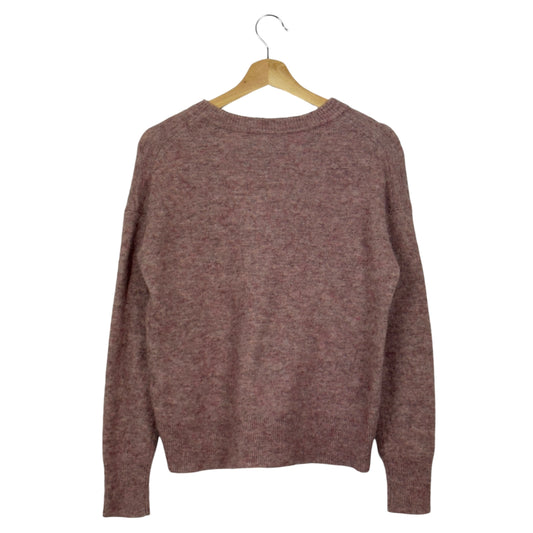 Babaton Wool Alpaca Blend Crewneck Sweater Pink Mauve