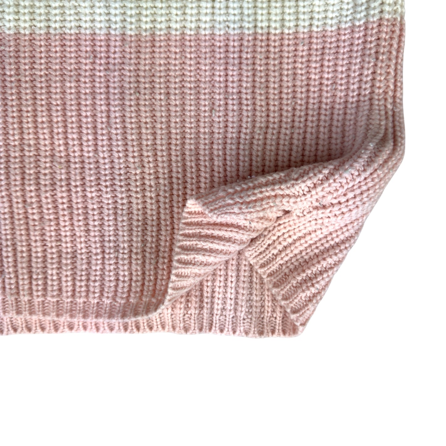 Tally Weijl Pink & Cream Striped Knit Sweater
