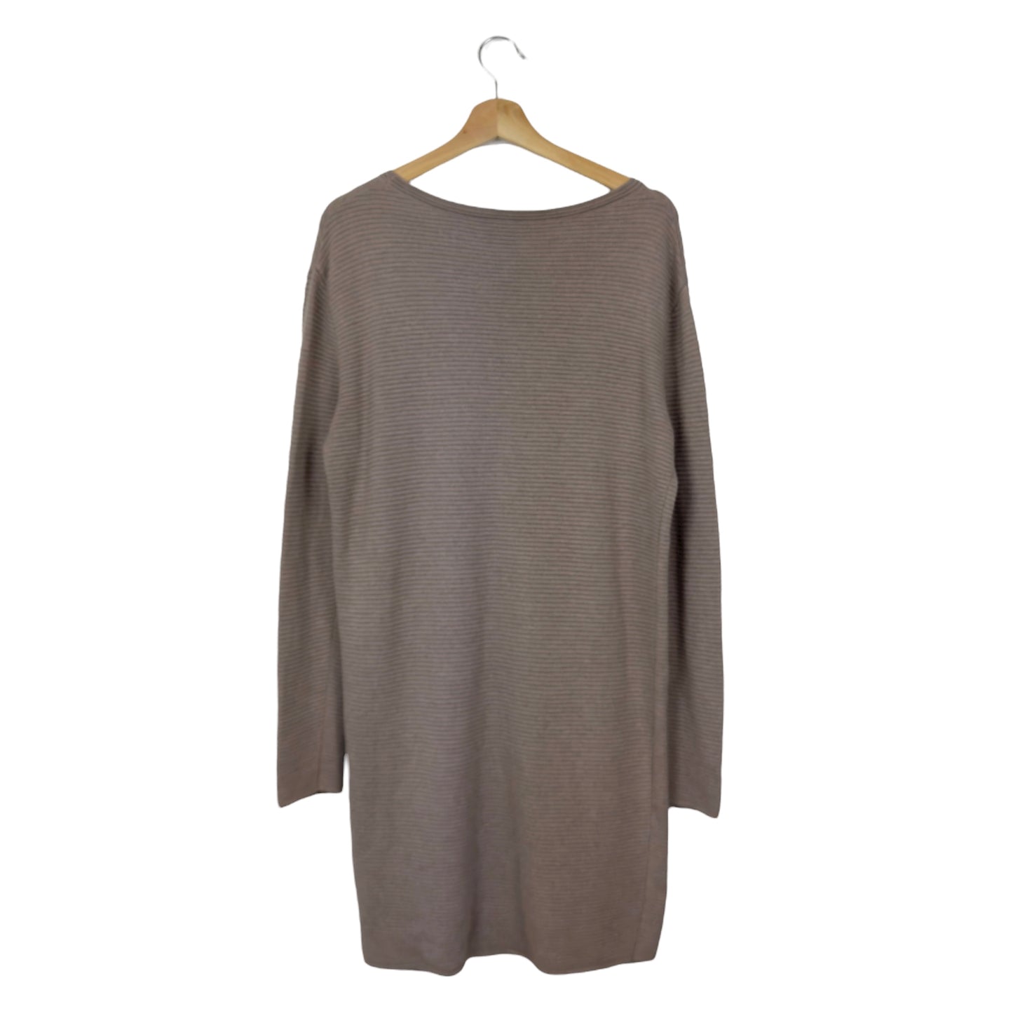 Aritzia Wilfred Long Sleeve Knit Sweater Dress Taupe Brown
