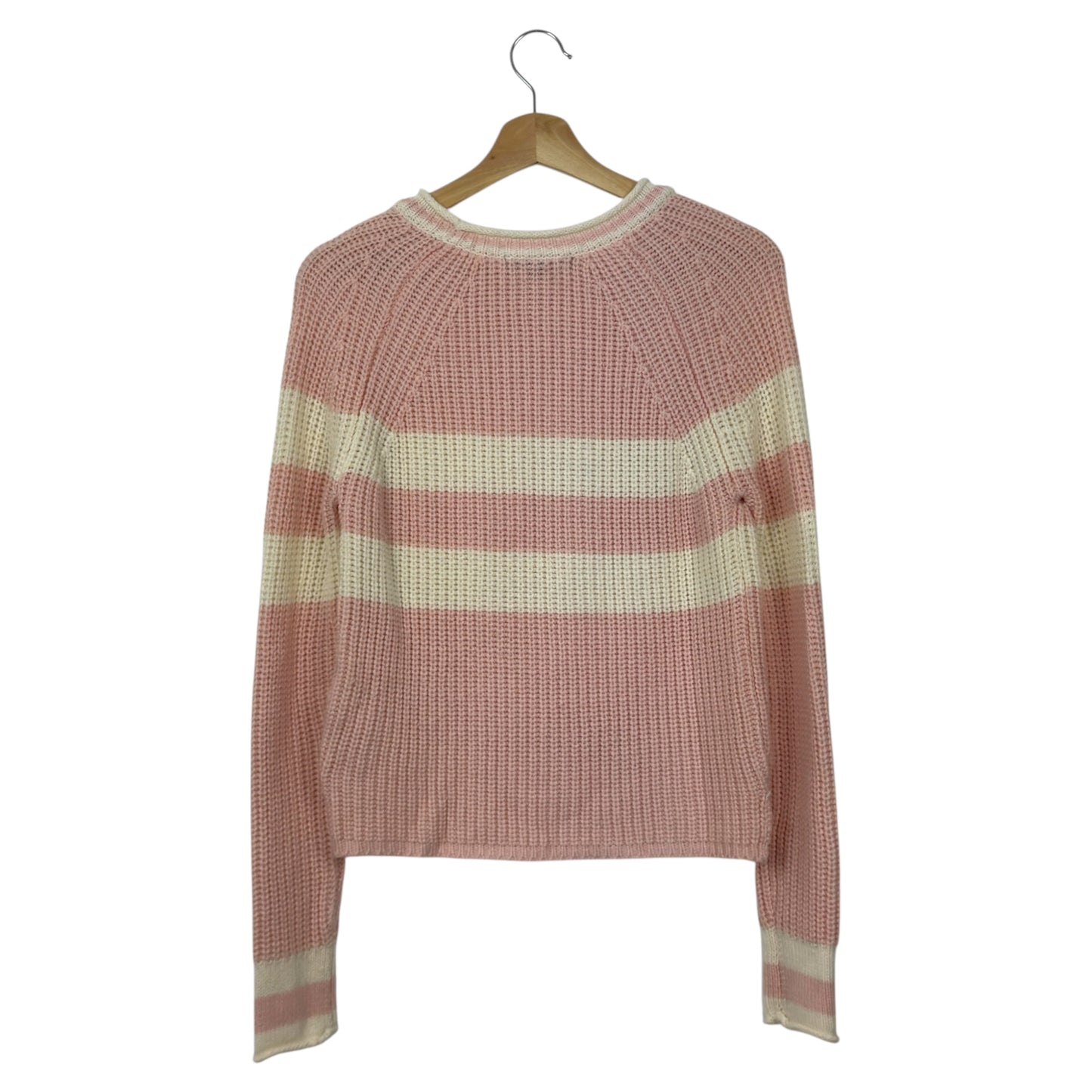 Tally Weijl Pink & Cream Striped Knit Sweater