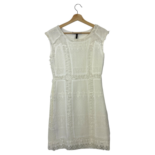 BCBGMAXAZRIA White Lace Sheath Dress