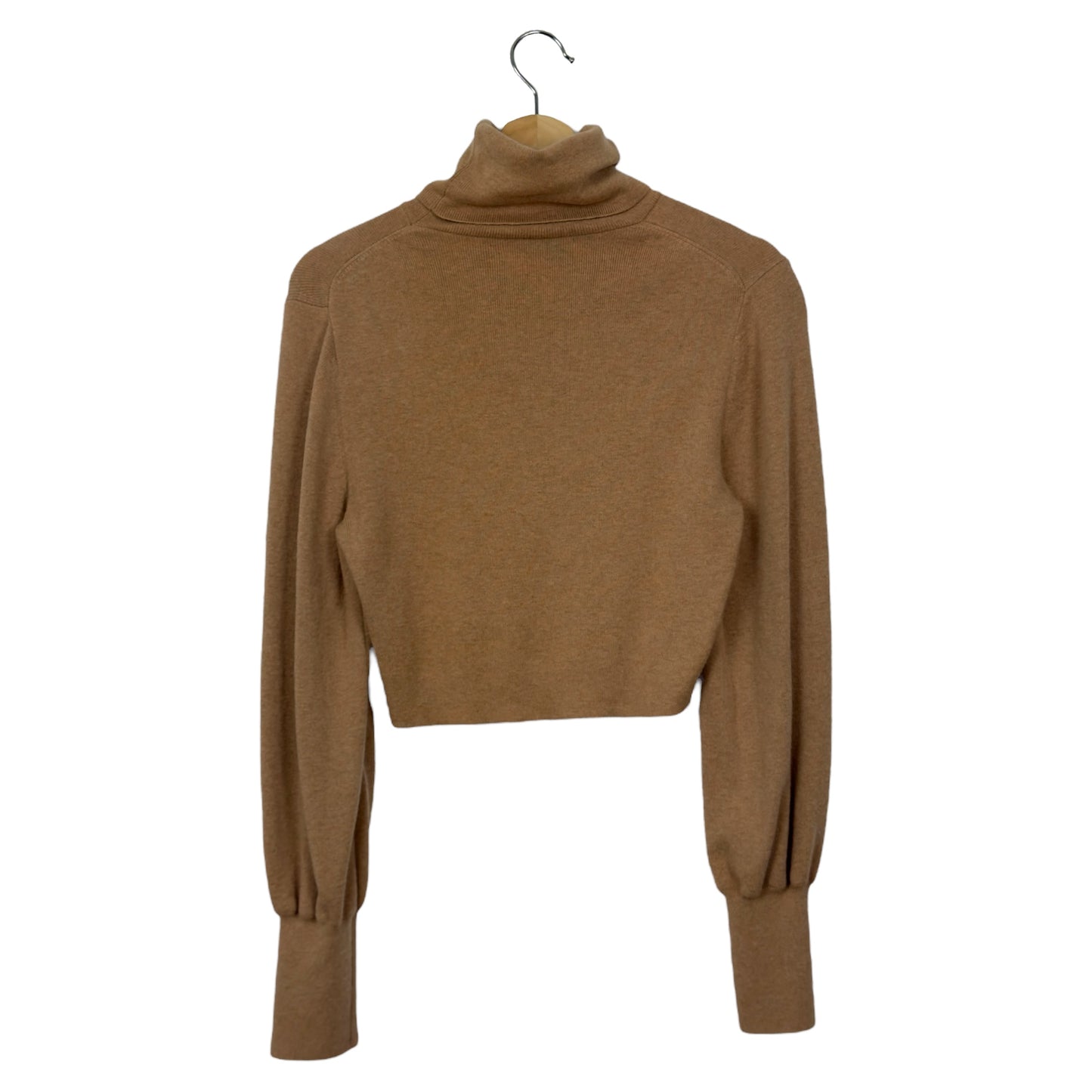 Wilfred Cropped Turtleneck Sweater Camel Brown
